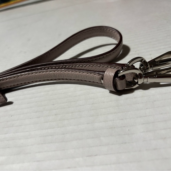 Coach Adjustable Leather Strap in Light Taupe with Silver Hardware - Picture 2 of 10
